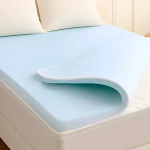 Pillow top queen de espuma 4cm viscoelástico gel sense nasa cor branco desenho do tecido liso