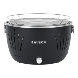 Churrasqueira móvel naterial table grill aço inoxidável 35x23cm preto