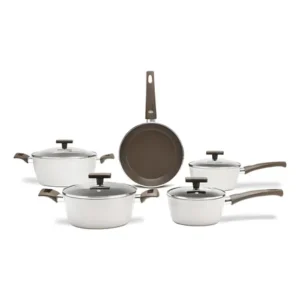 Jogo de panelas ceramic life organika 5 peças com indução brinox nata