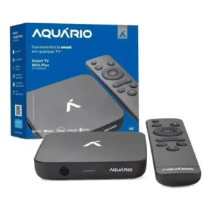 Tv box aquário plus stv-3000 4k padrão 16gb preto com 2gb de memória ram