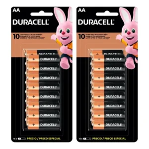 Kit com 32 pilhas alcalinas aa pequenas duracell