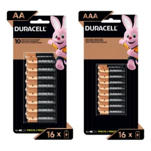 Kit duracell com 16 pilhas aa e aaa