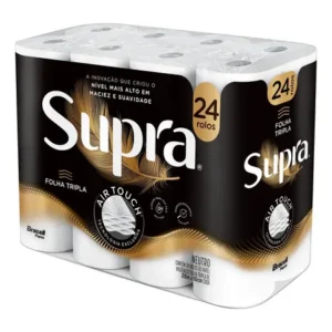 Papel higiênico supra folha tripla 24 rolos
