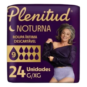 Plenitud noturna roupa íntima descartável máxima absorção g/xg - 24un