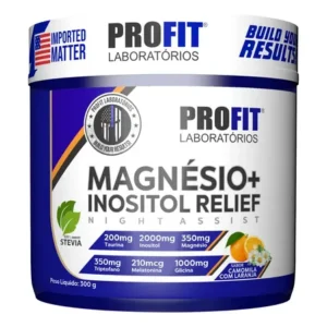Magnésio + inositol relief pote 300g - profit sabor camomila com laranja