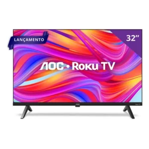 Smart tv 32 hd aoc 32s5045/78g hdmi 1 usb wifi roku