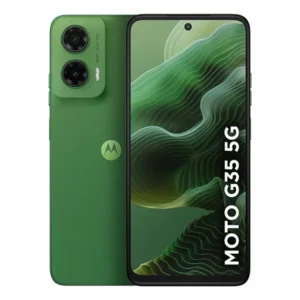 Smartphone motorola moto g35 5g - 128gb 12gb (4gb ram+8gb ram boost) e camera 50mp com ai nfc tela 6.7" superbrilho verde vegan leather