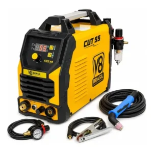 Inversora de corte plasma cut 55 v8 brasil tocha ag60 profissional 220v