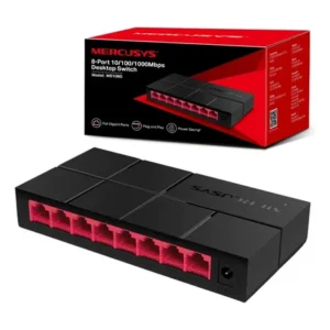 Switch mercusys ms108g - 8 portas gigabit preto