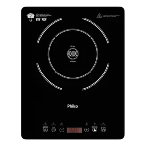 Cooktop de indução philco portátil 1 queimador pct10a preto 127v