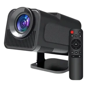 Projetor hy320 grande resolução nativa 1080p 4k 390 ansi android wifi6 bt5.0 full hd 150'' preto