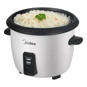Panela de arroz elétrica midea 7 xícaras cozimento á vapor com tampa vidro