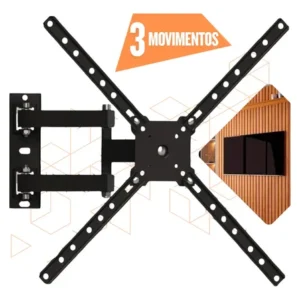Suporte tv parede tri articulado 10 a 60" led oled qled reforçado 30kg