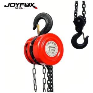 Talha manual 2 toneladas 2000 kg com corrente 5 metros elevação vermelho joyfox