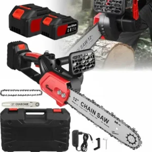 Moto serra elétrica 12 polegadas 2 baterias 48v portátil recarregável profissional kamare