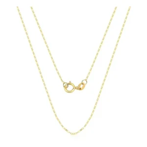 Corrente feminina de ouro 18k bailarina com 45cm cor amarelo