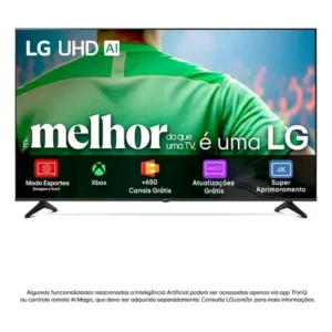 Smart tv lg uhd ai ua75 65 polegadas hdr10 pro processador 7 ger8 webos 25