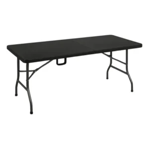 Mesa dobrável vira maleta 1,80 portatil textura madeira festa camping jardim praia revomax