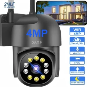 2nlf câmera de segurança wi-fi externa power adapter com resolução ip66 4mp eseecloud app