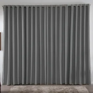 Cortina 3,00x2,80 metros blackout blecaute cinza corta luz em tecido grosso para quarto e sala casa laura enxovais