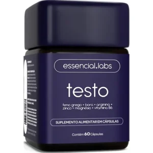Testo essencial - fórmula exclusiva com feno grego + boro arginina zma vitamina b6 precursor da testosterona 60 cápsulas sem sabor