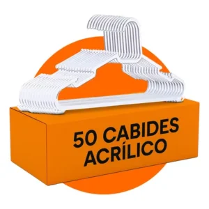 Cabide acrílico premium kit 50 unidades cor transparente libery casa