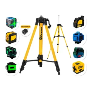 Tripé universal profissional 1,2m amarelo the black tools e preto