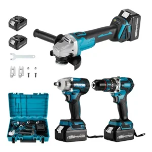 Kit 3 em 1 bateiapro furadeira chave impacto esmerilhadeira 21v brushless