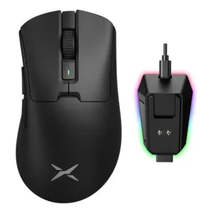 Delux m900pro mouse gamer sem fio 8000hz paw3395 com dock preto