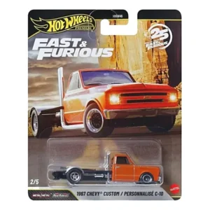 Hot wheels fast & furious 7 cm colecionável laranja
