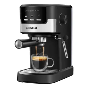 Cafeteira espresso dolce crema 20 bar mondial preto/inox 1200w c-21-e-cnp