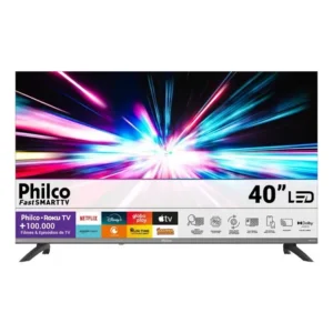 Smart tv philco 40'' full hd roku hdr10 dolby áudio p40cra