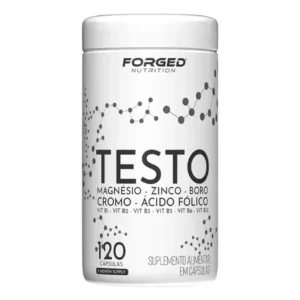 Testo forged - zinco, magnésio, boro, cromo, vitamina d3, b12 precursor da 120 cápsulas nutrition