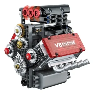 Happy max motor v8 funcional bloco de montar construção 478+ peças-dk200 1100 v-8