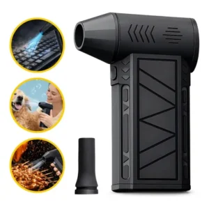 Mini ventilador soprador ar turbo 130000rpm sem fio recarregável usb 3 níveis jato forte portátil multiuso limpeza teclado carro acende churrasqueira simake