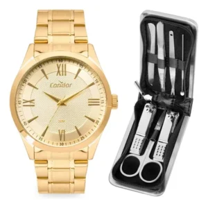 Kit condor masculino dourado co2036mxz/k4x champanhe