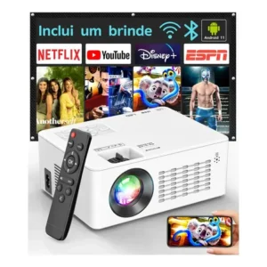 Projetor profissional android 4k portátil 5g wifi full hd