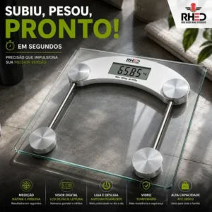 Balança corporal digital vidro temperado transparente portátil pesagem academia nutricionista balanca 180kg dieta treino fitness musculação saúde profissional ou domestico - rhead red high end studios