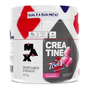 Creatina 7 belo 300g monohidratada sabor framboesa força energia alta performance treino