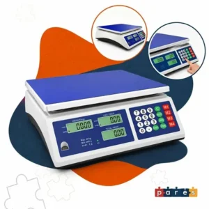 Balança digital eletrônica comercial 40kg precisão mercado azul varejão comercio loja feira comerciante marca pares