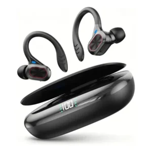 Fone de ouvido jskj in-ear bluetooth 5.3 com cancelamento ruído, esportivo e à prova d'água para corrida