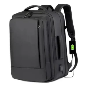 Mochila jiesipote à prova d'água reforçada expansível cor preto
