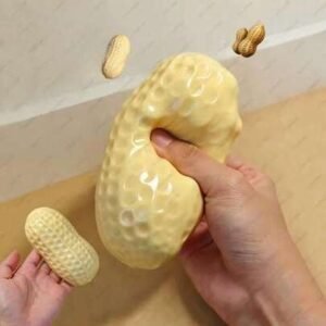 Peanut stress ball, crunchy squeeze soft mochi toy, buttery touch, relief asmr sensory fidget suitable for adults, birthday gift, holiday perfect giftpeanut gift