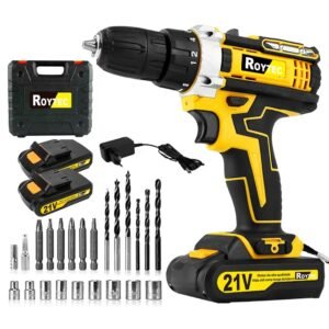 21v parafusadeira furadeira impacto elétrica bivolt sem fio 2 baterias 24 acessórieos