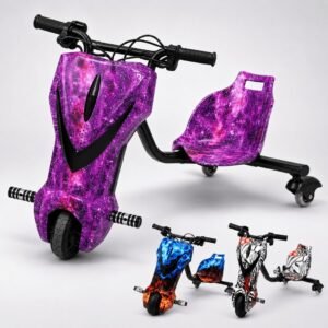Drift elétrico triciclo com led 100kg infantil 350w