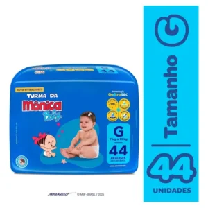 Fralda turma da mônica baby mega g 44 unidades