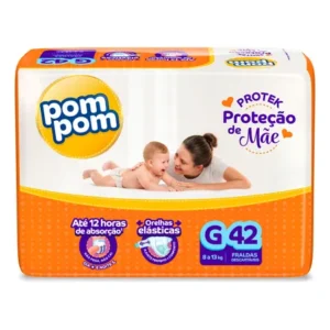 Fralda pom protek g com 42 unidades para 12 horas de proteção