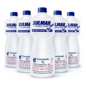 5x alcool 1l bactericida tupi 70 original