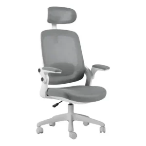 Cadeira de escritório astra ergonômica elements cinza branco
