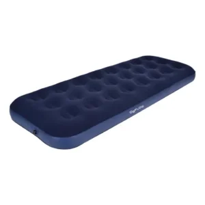 Colchão inflável solteiro multiuso aveludado o2flow azul
